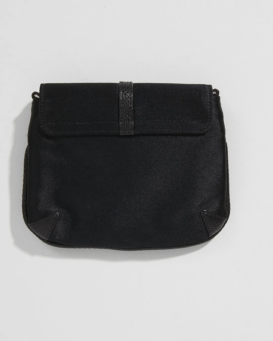 Gucci Black Satin Crystal GG Evening Chain Crossbody Bag