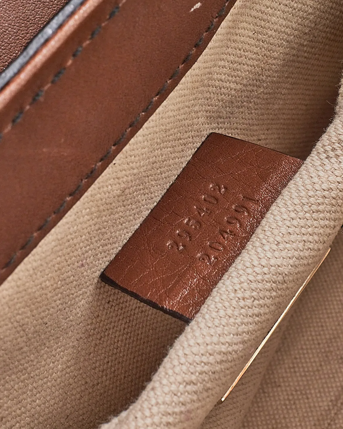 Gucci Brown Monogram Signature GG Leather Medium Emily Shoulder Bag