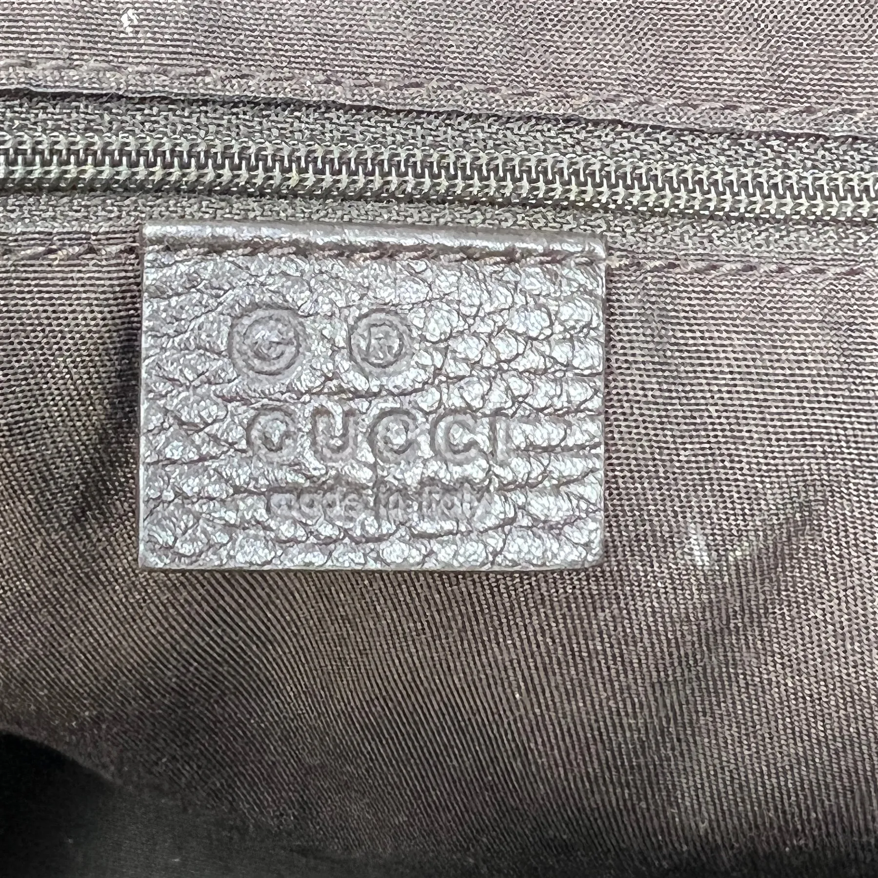 Gucci Crystal Brown GG Supreme Monogram Hobo Shoulder Bag