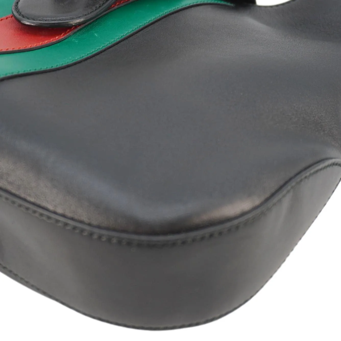 GUCCI Dionysus Medium Web Leather Hobo Shoulder Bag Black 444072