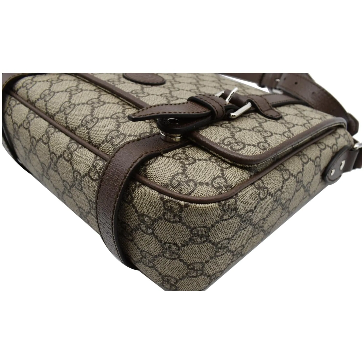 GUCCI GG Supreme Canvas Messenger Bag Beige 658542