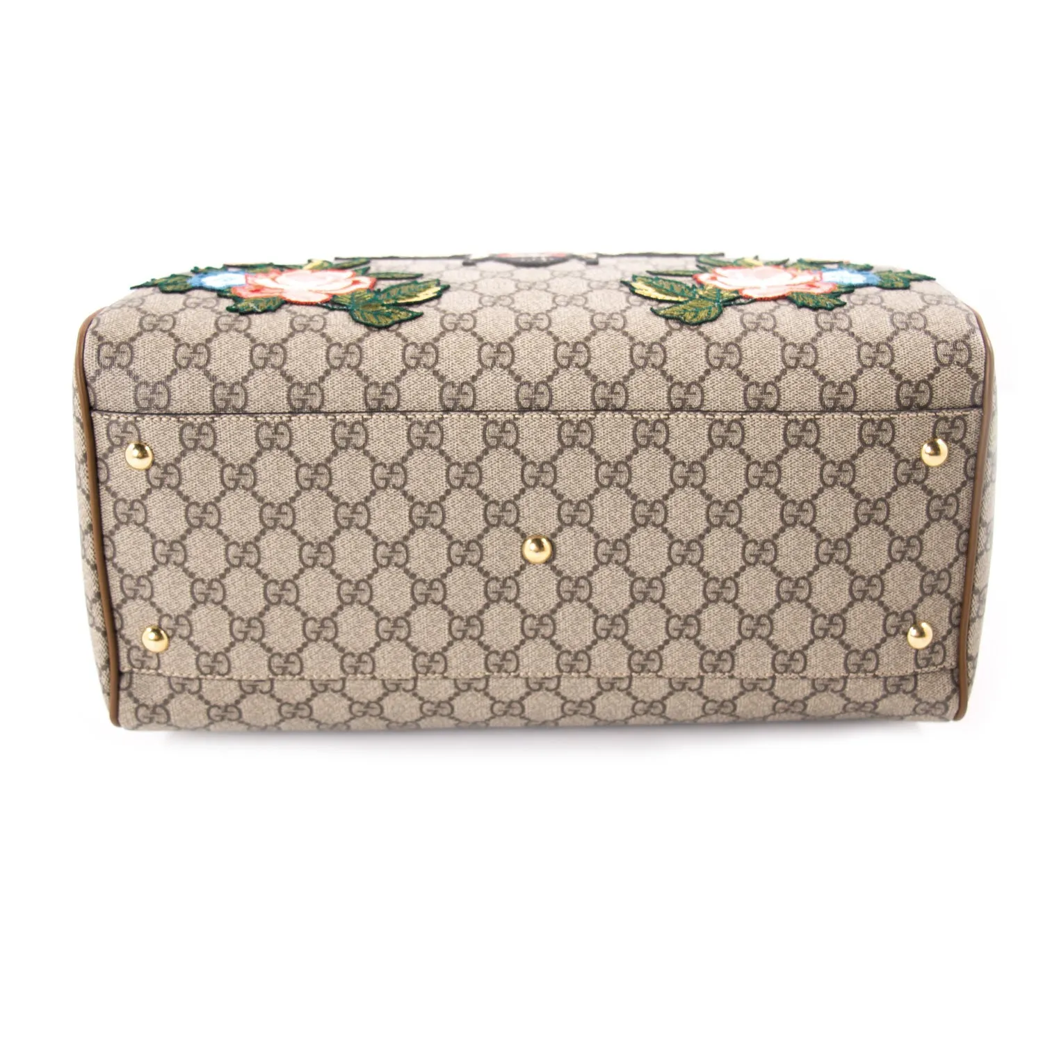 Gucci GG Supreme Embroidered Boston Bag