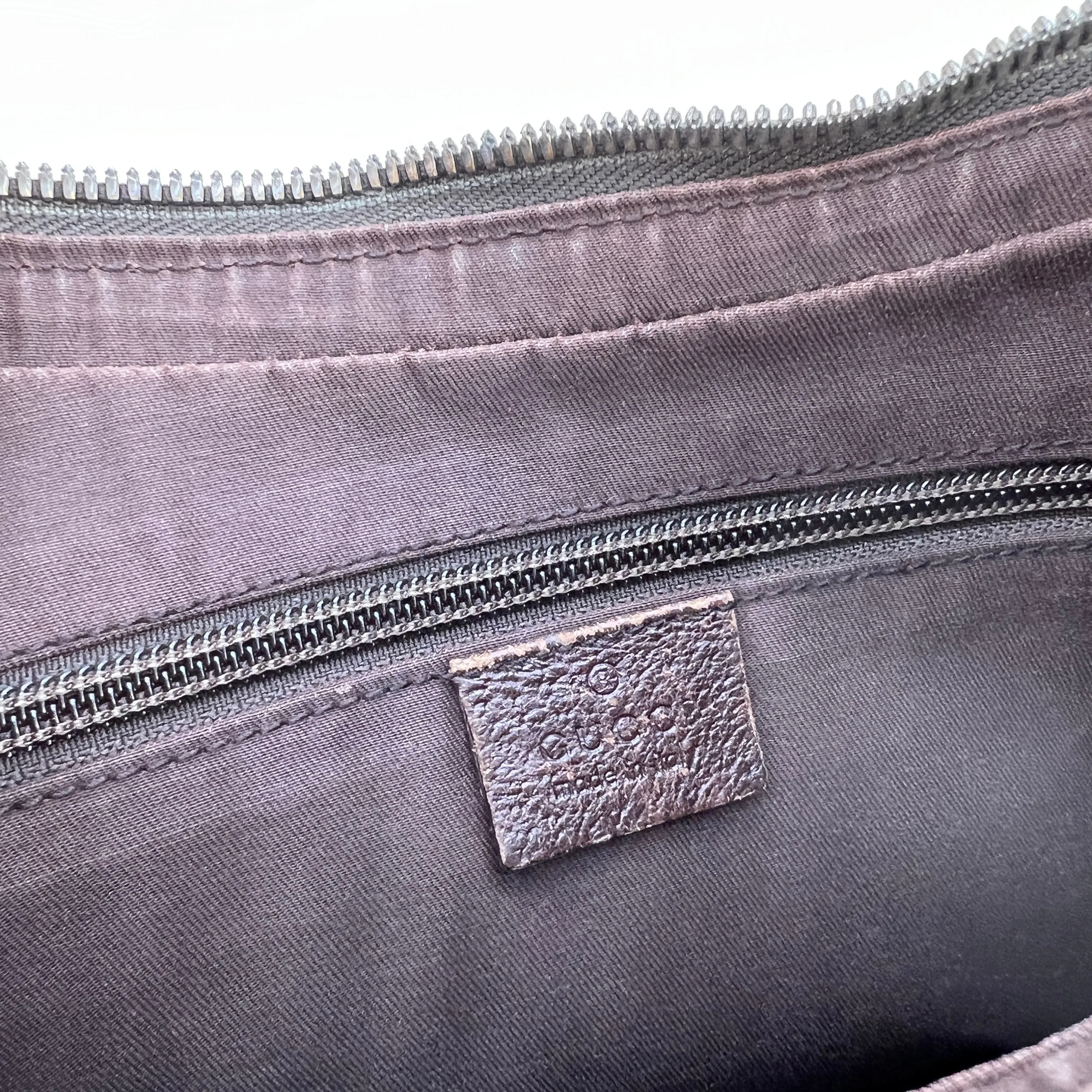 Gucci Shoulder Monogram Brown Canvas Hobo Bag [Guaranteed Authentic]