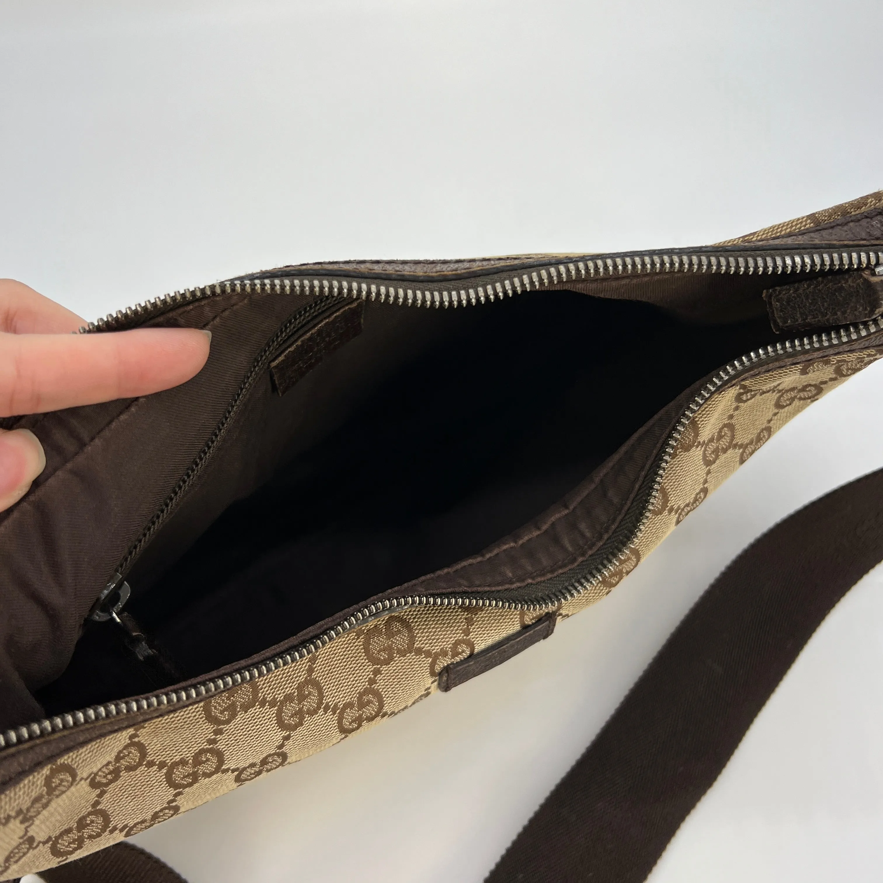 Gucci Shoulder Monogram Brown Canvas Hobo Bag [Guaranteed Authentic]