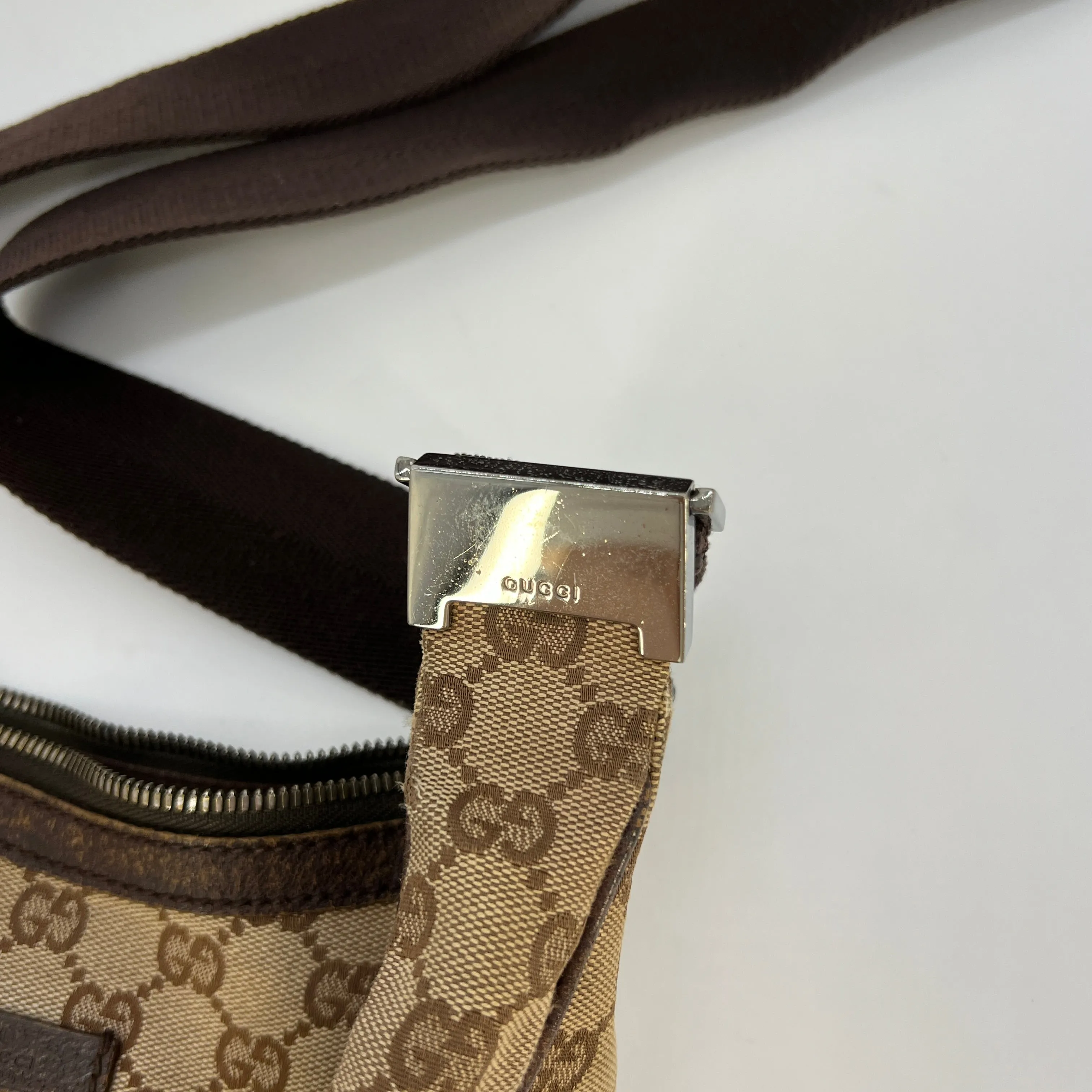 Gucci Shoulder Monogram Brown Canvas Hobo Bag [Guaranteed Authentic]