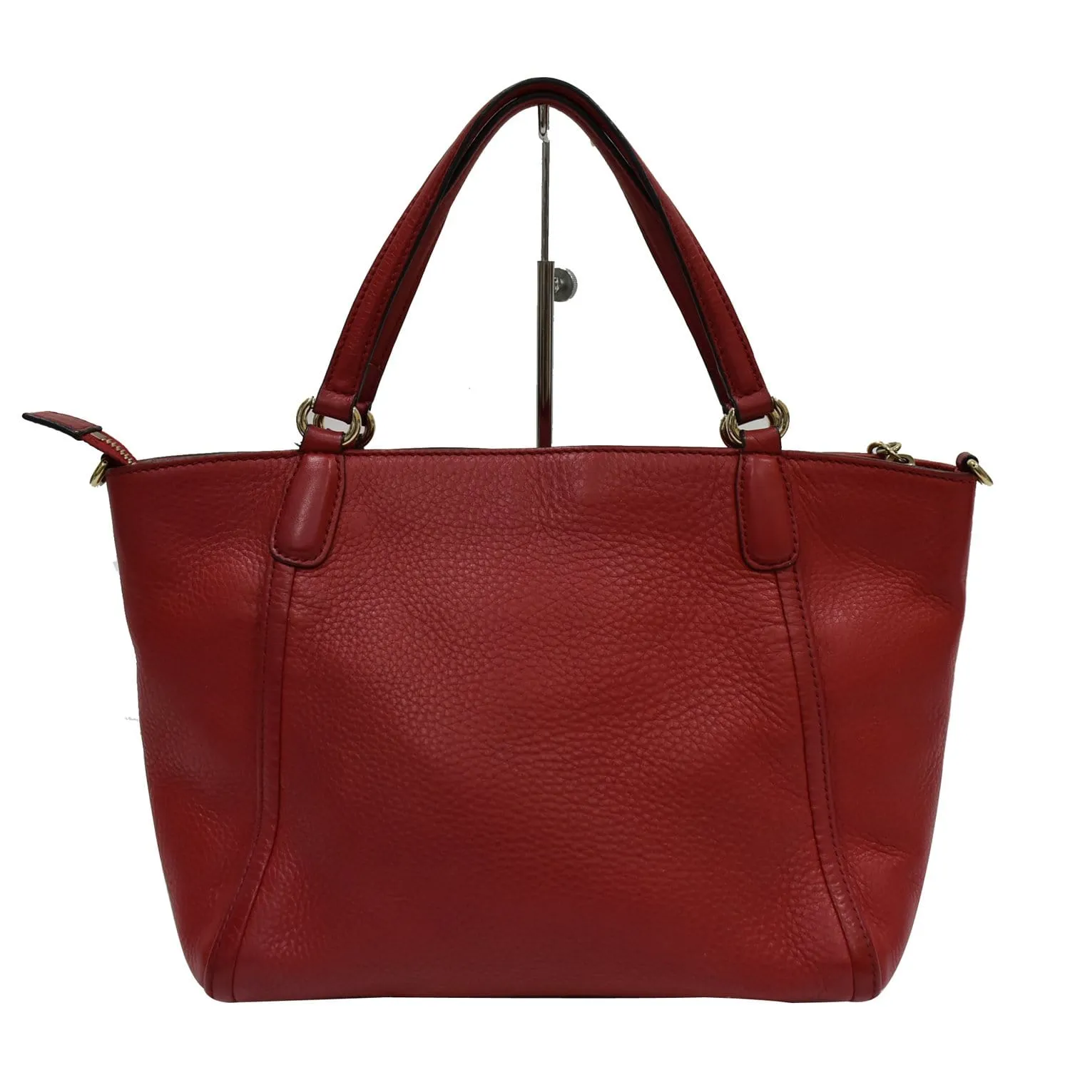 GUCCI Soho Leather Top Handle Shoulder Bag Red 369176