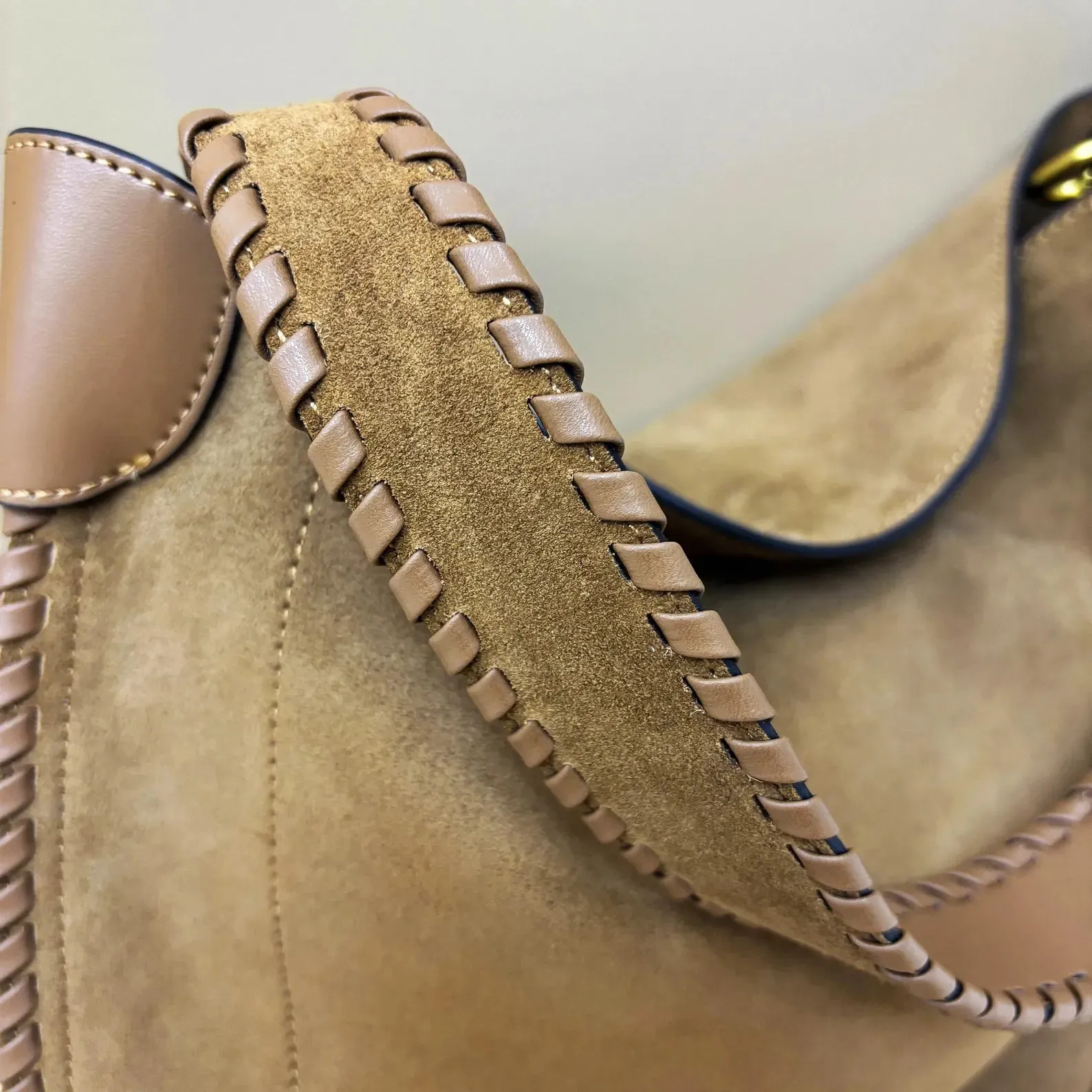 Handcrafted Braided Suede bag