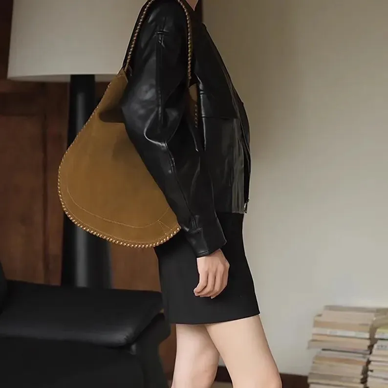 Handcrafted Braided Suede bag