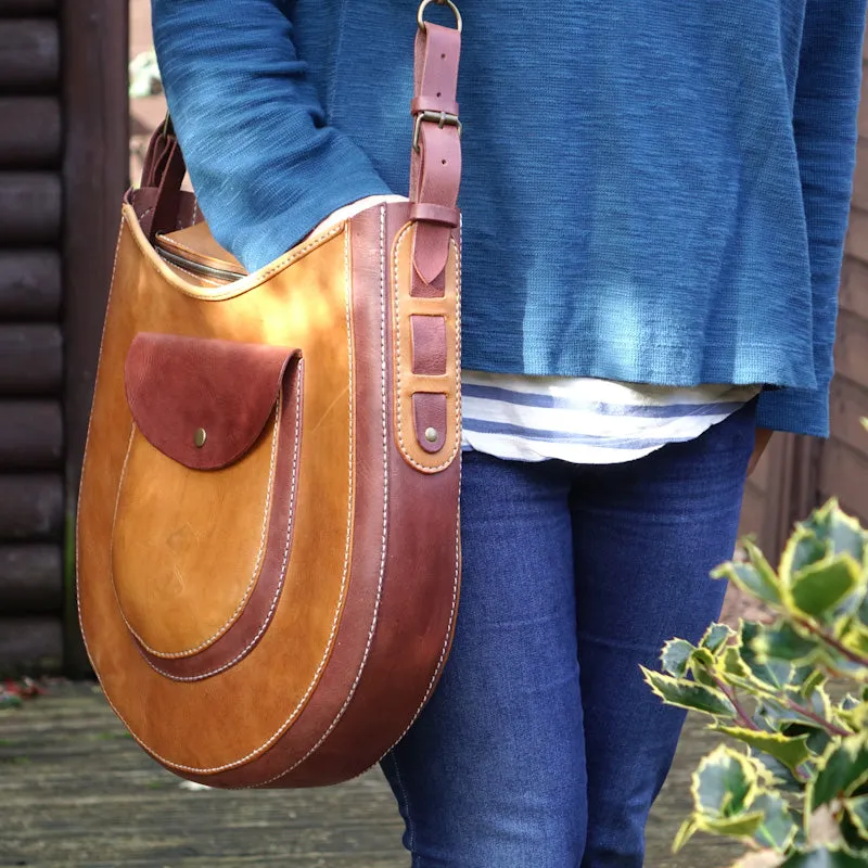 Handmade Siberia Leather Hobo Bag