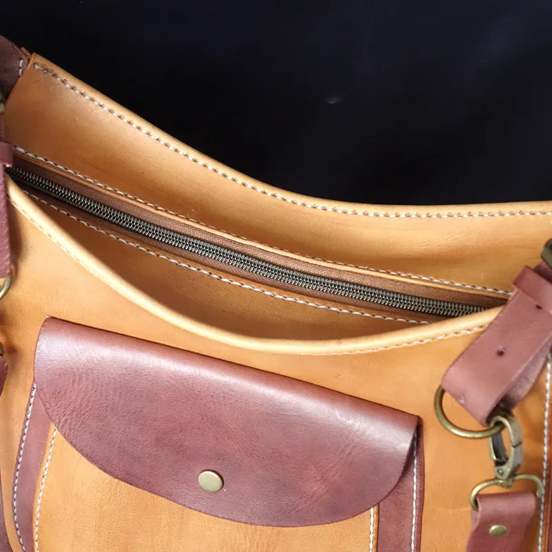Handmade Siberia Leather Hobo Bag