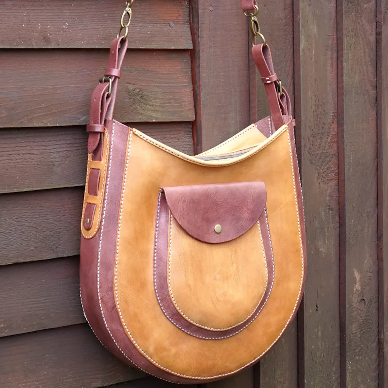 Handmade Siberia Leather Hobo Bag