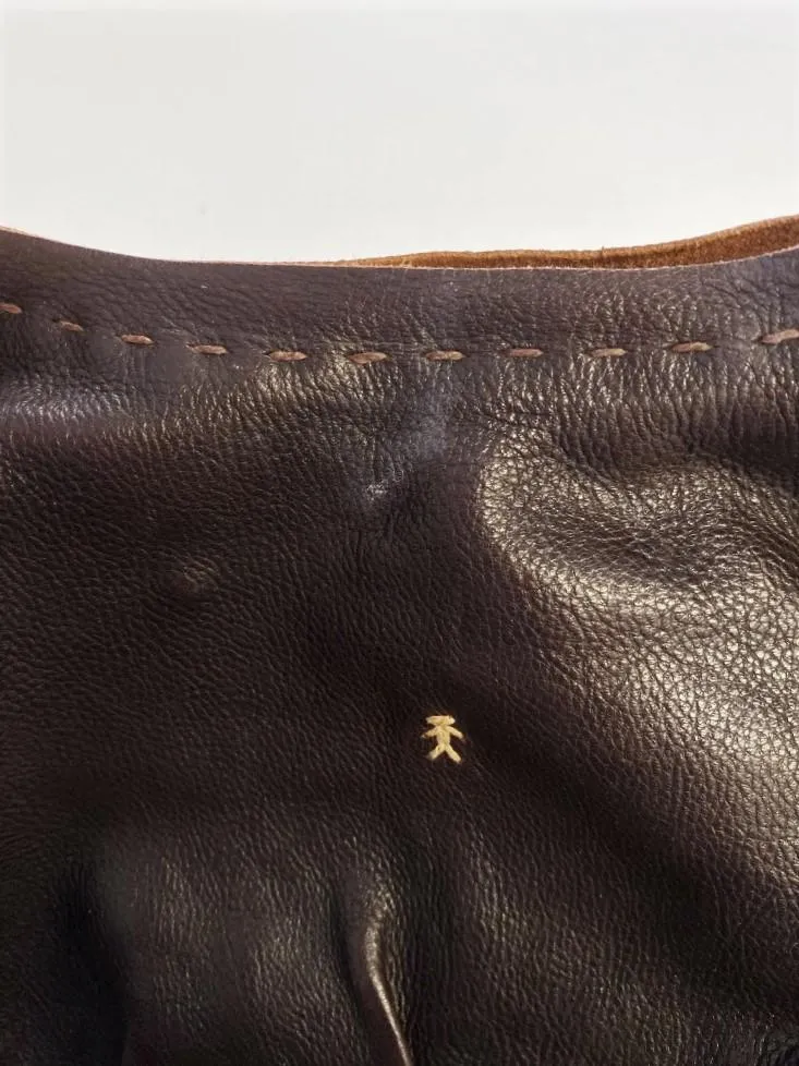 Henry Beguelin Hobo Dark Brown Leather & Alligator Small Shoulder Bag