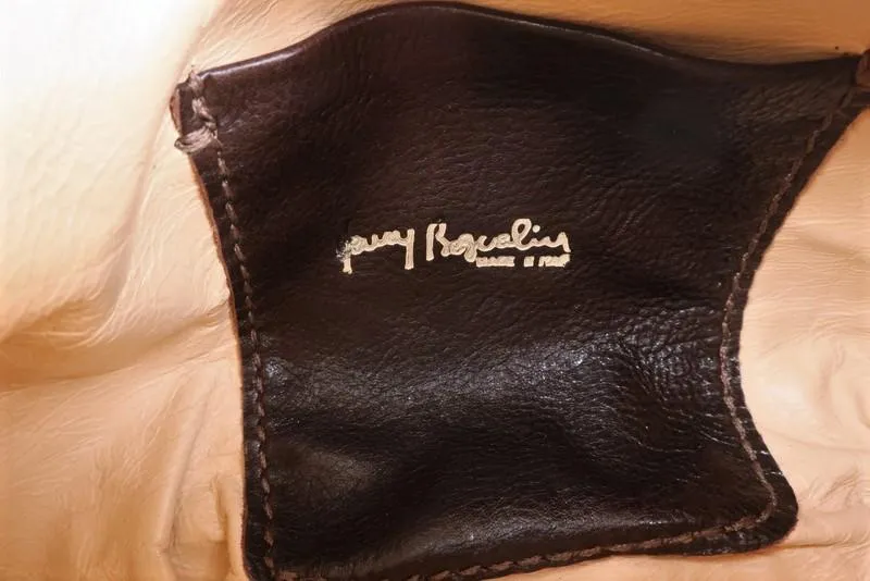 Henry Beguelin Hobo Dark Brown Leather & Alligator Small Shoulder Bag