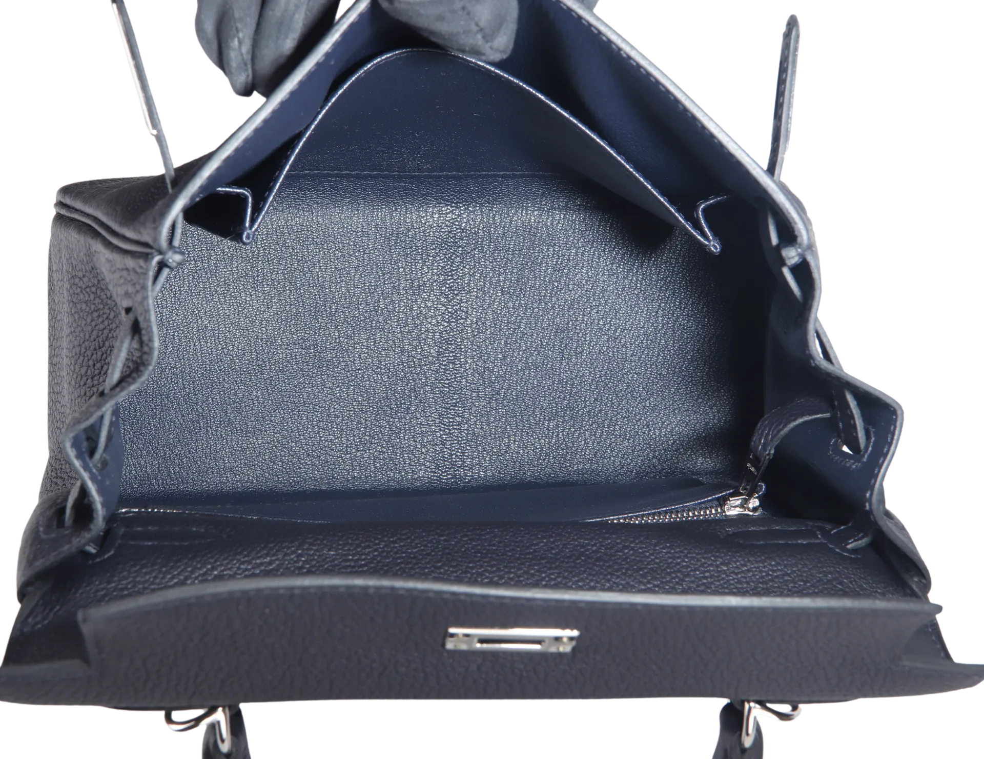 HERMES KELLY 25CM II CABAN 3Y COLOR TOGO LEATHER WITH SILVER HARDWARE STAMP U (2022) WITH TWO STRAPS WITH LOCK&KEYS, DUST COVER AND BOX