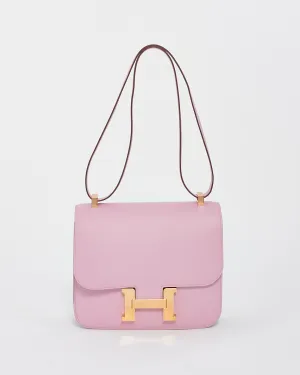 Hermès Mauve Sylvestre Epsom Constance 24 Rose Gold Hardware