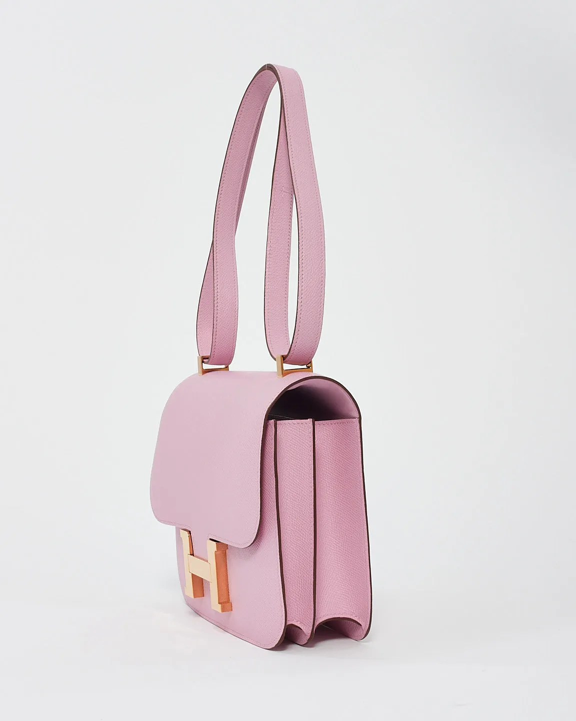 Hermès Mauve Sylvestre Epsom Constance 24 Rose Gold Hardware