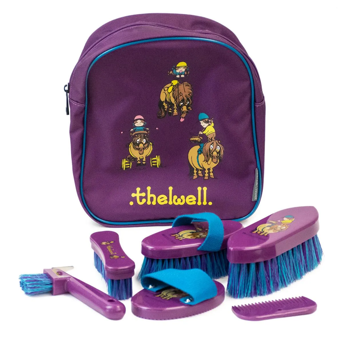 Hy Equestrian Thelwell Collection Pony Friends Complete Grooming Kit Rucksack