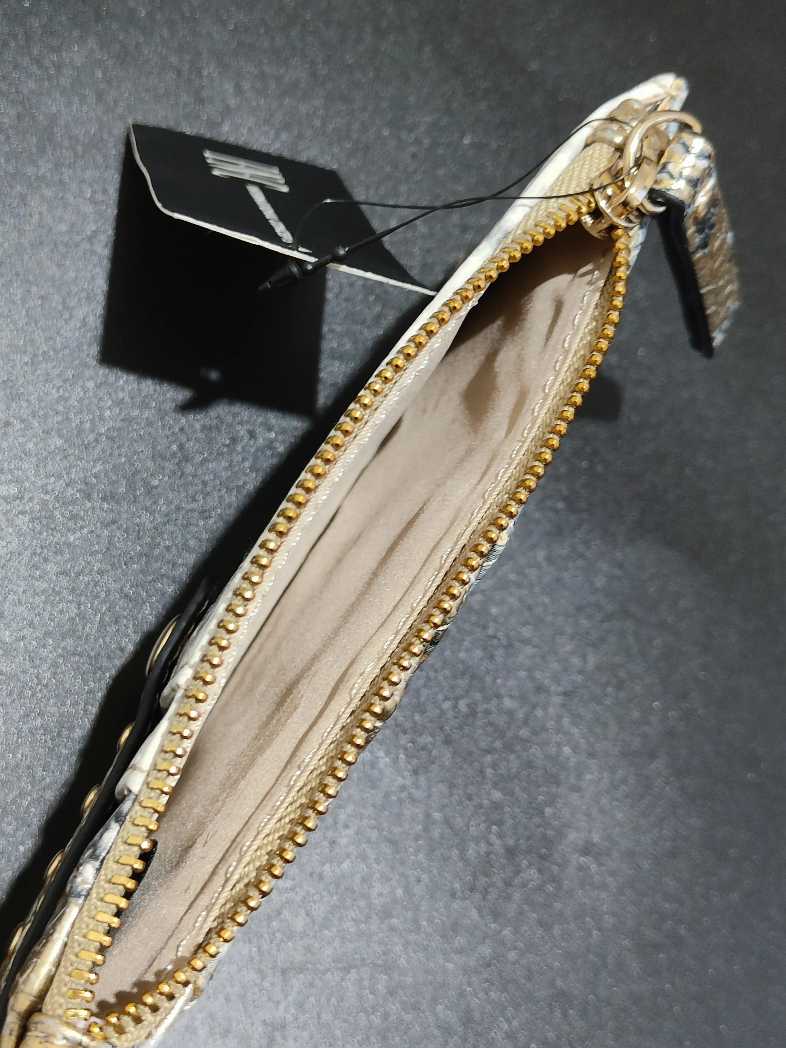 INC Gold Snakeskin Card Holder/Wallet
