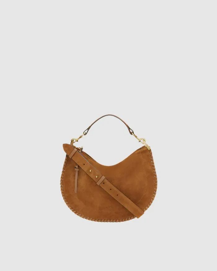 Isabel Marant Oskan Soft Zip Shoulder Strap Bag in Cognac