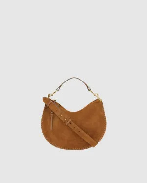 Isabel Marant Oskan Soft Zip Shoulder Strap Bag in Cognac