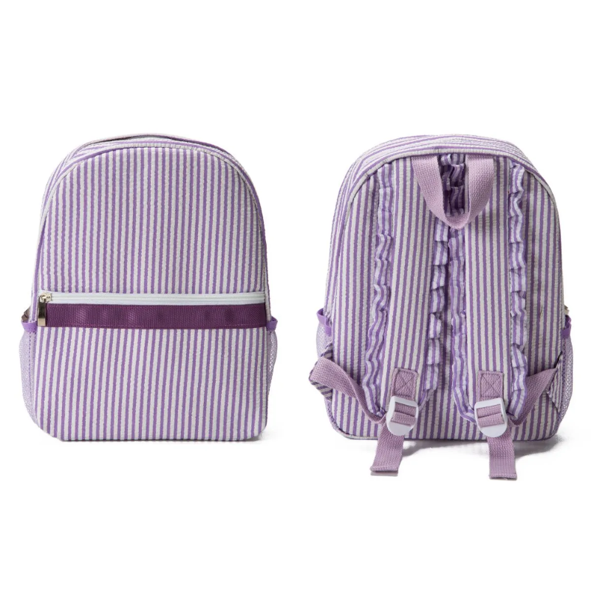 Jane Marie Kids Belle Puprle Seersucker Backpack