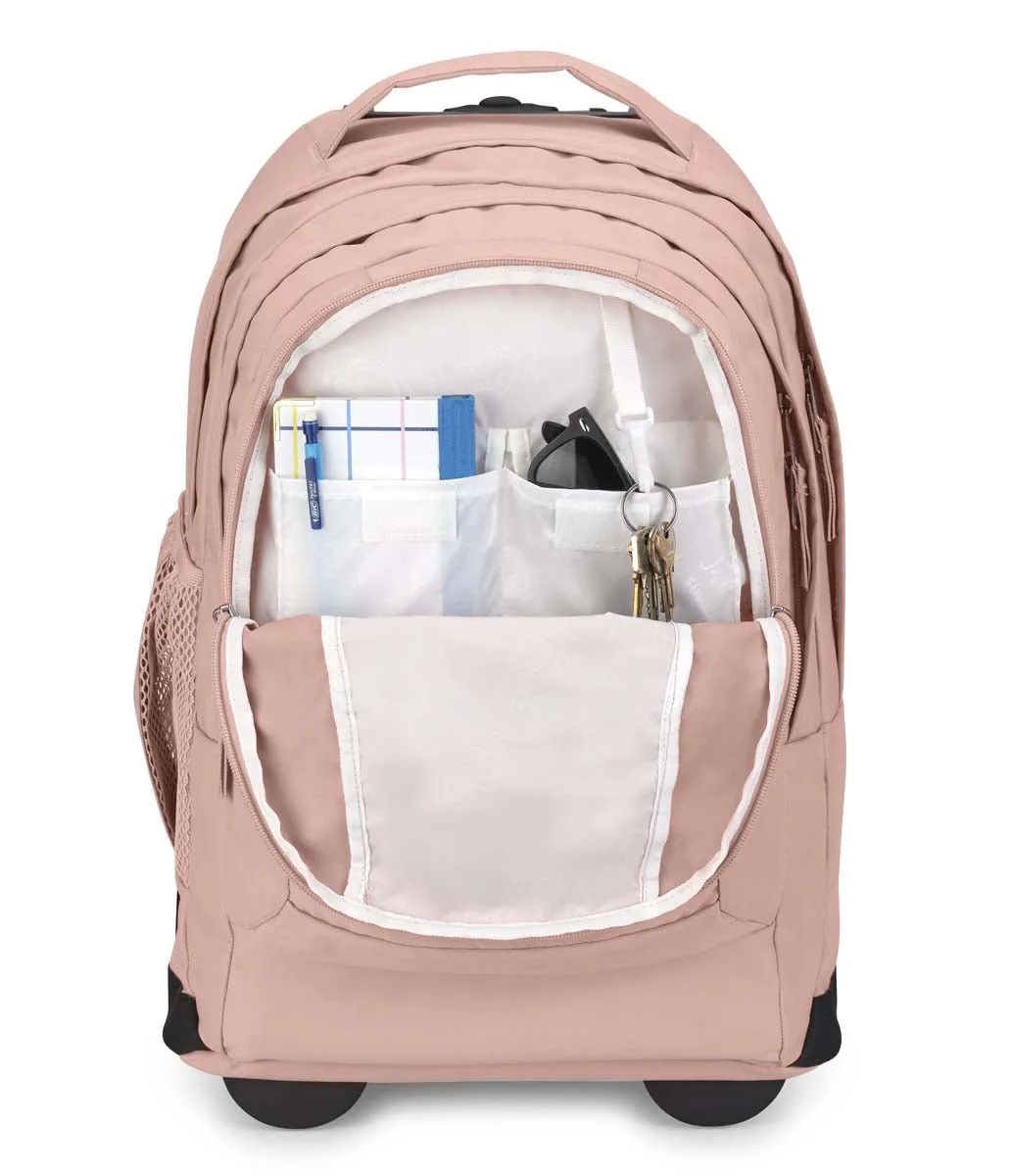 Jansport Driver 8 Wheeled Backpack - Misty Rose