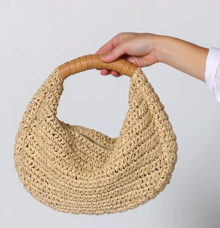 Julia Raffia Hobo Bag by Cleobella