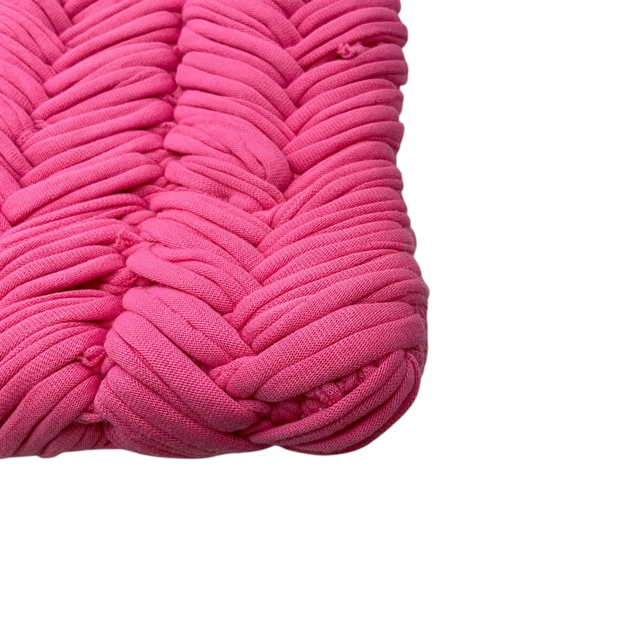 JW Anderson Pink Small Chain Hobo Knitted Shoulder Bag