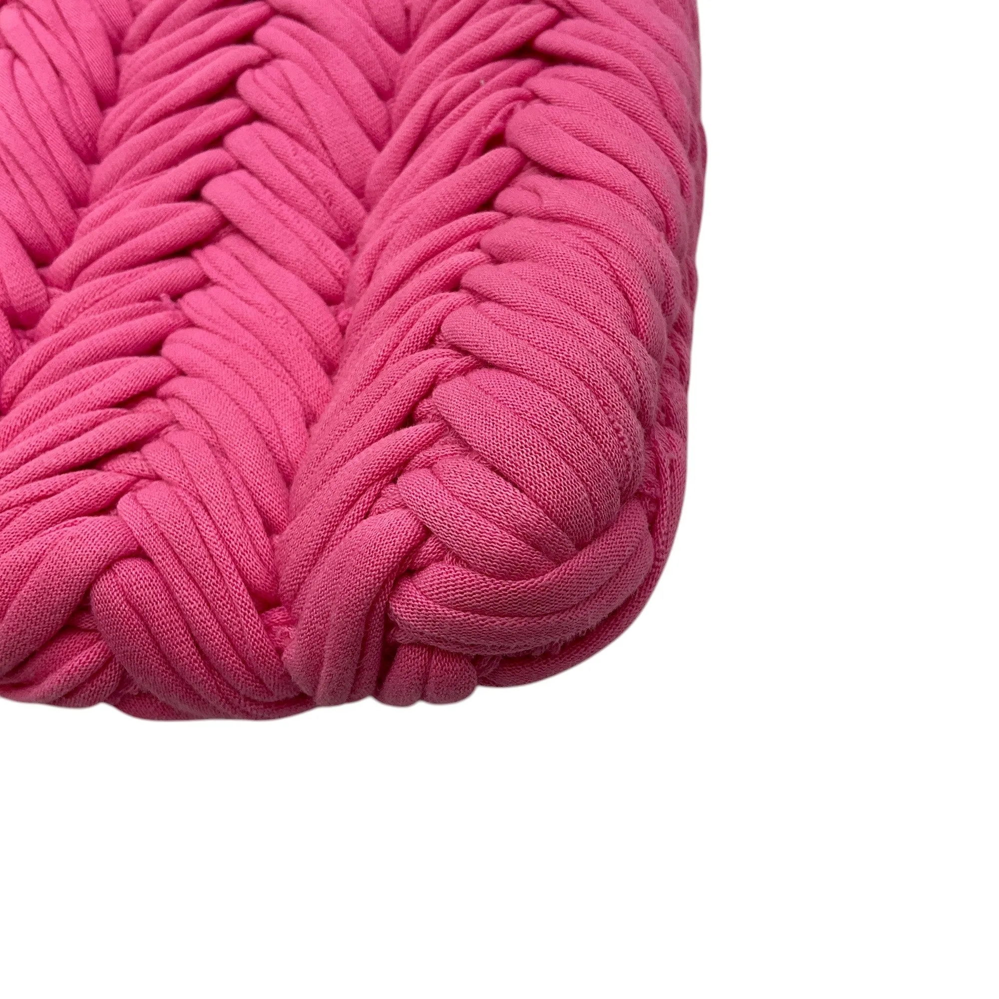 JW Anderson Pink Small Chain Hobo Knitted Shoulder Bag