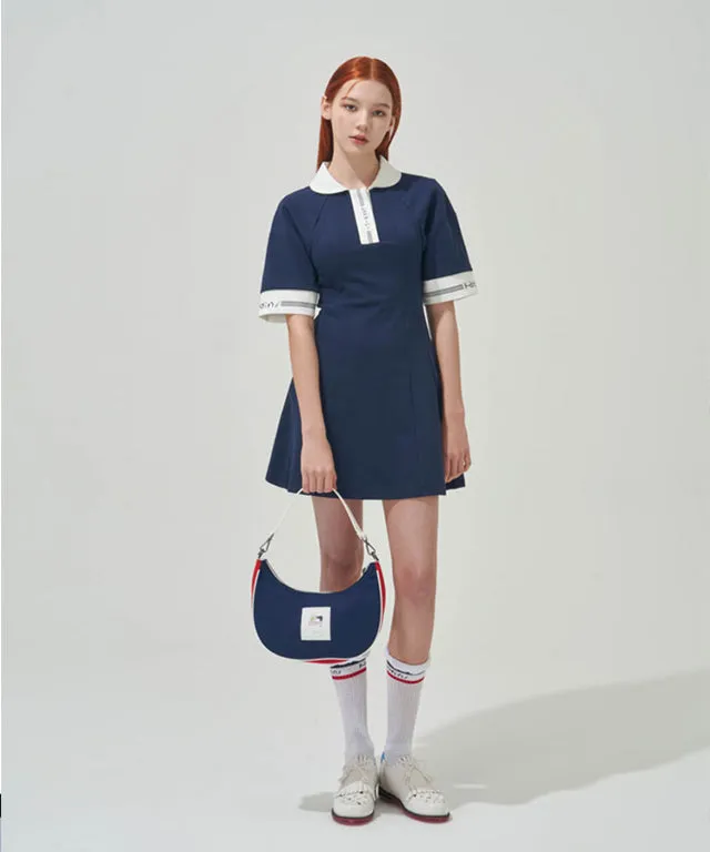 KANDINI Color Block Hobo Bag -  Navy