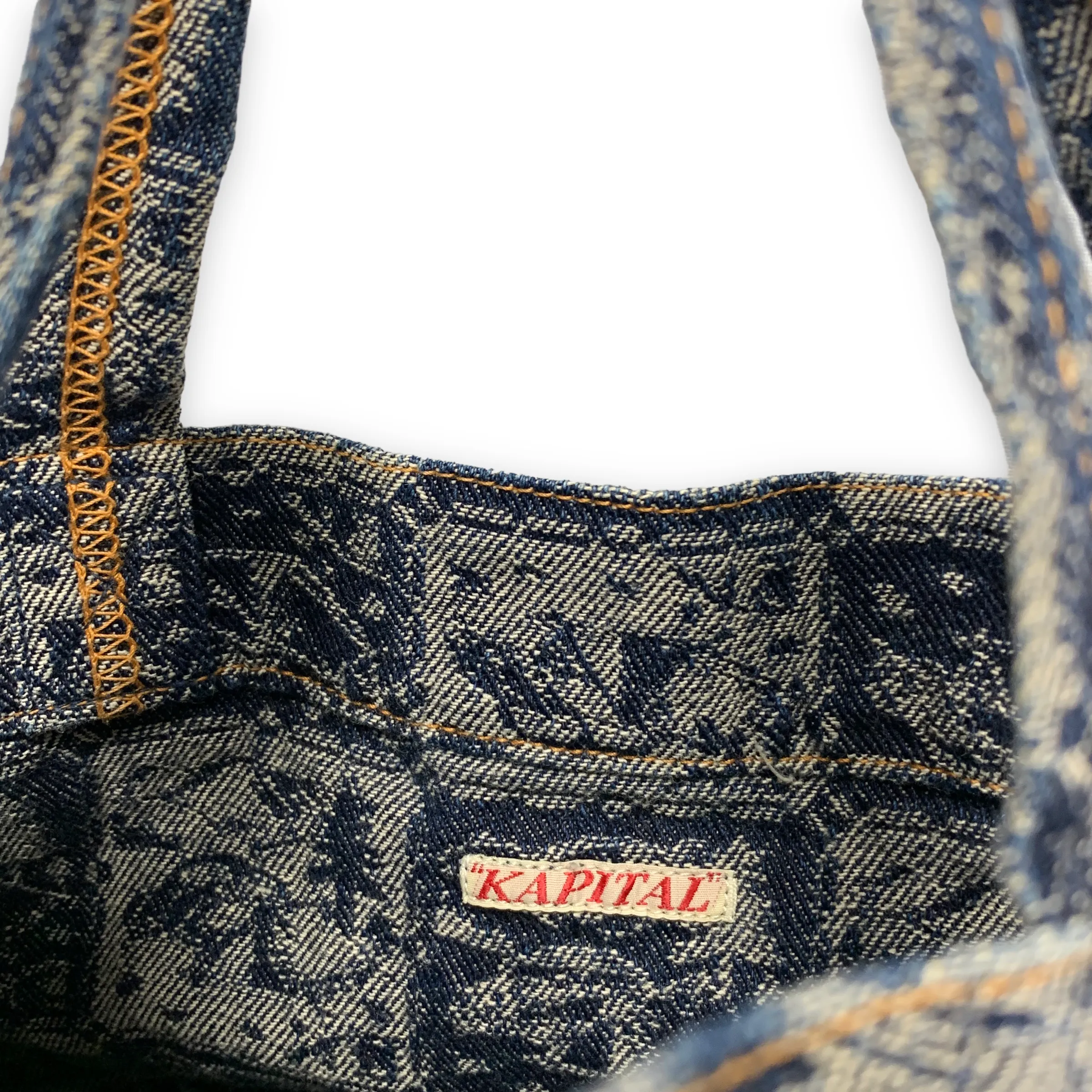 Kapital Denim Jacquard Tote Bag