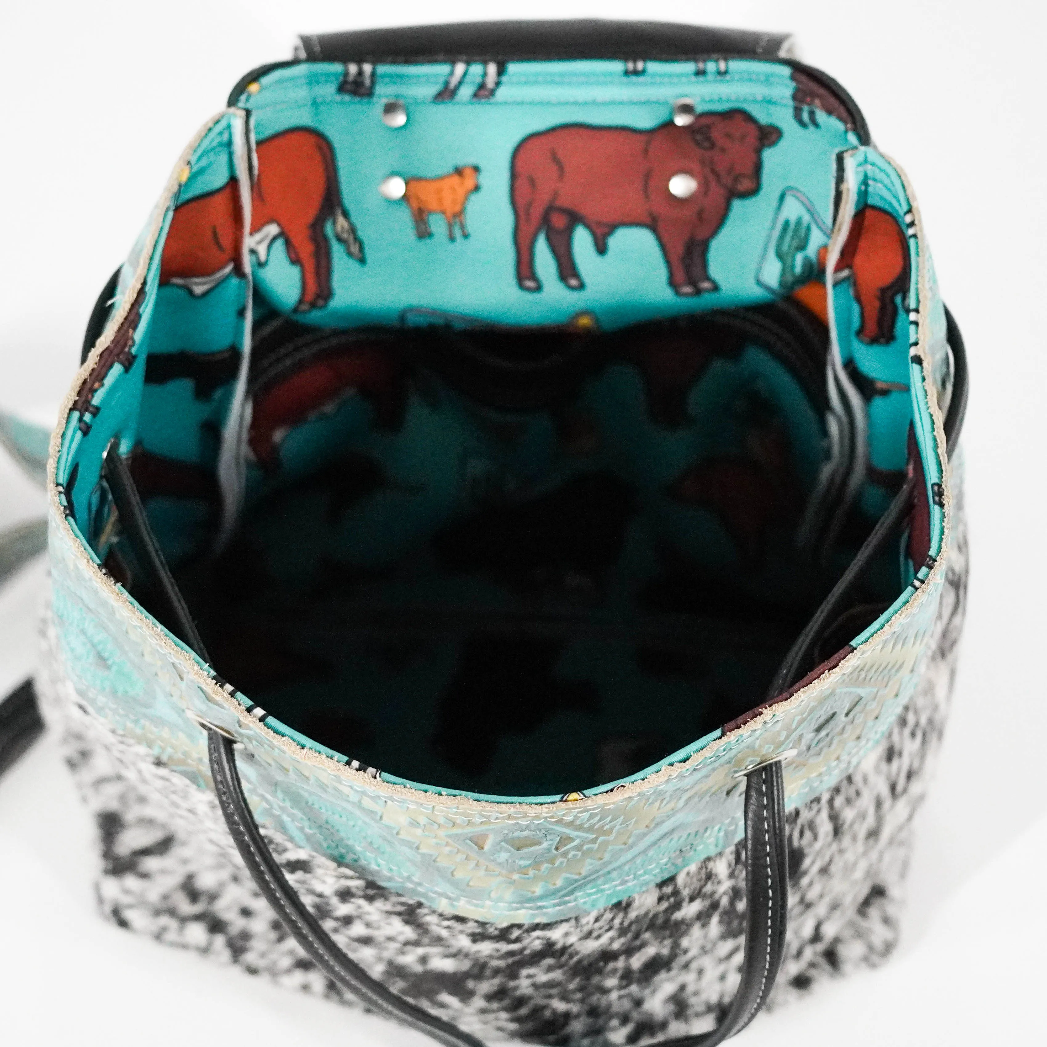 Kelsea Backpack - Black & White w/ Canyon Aztec