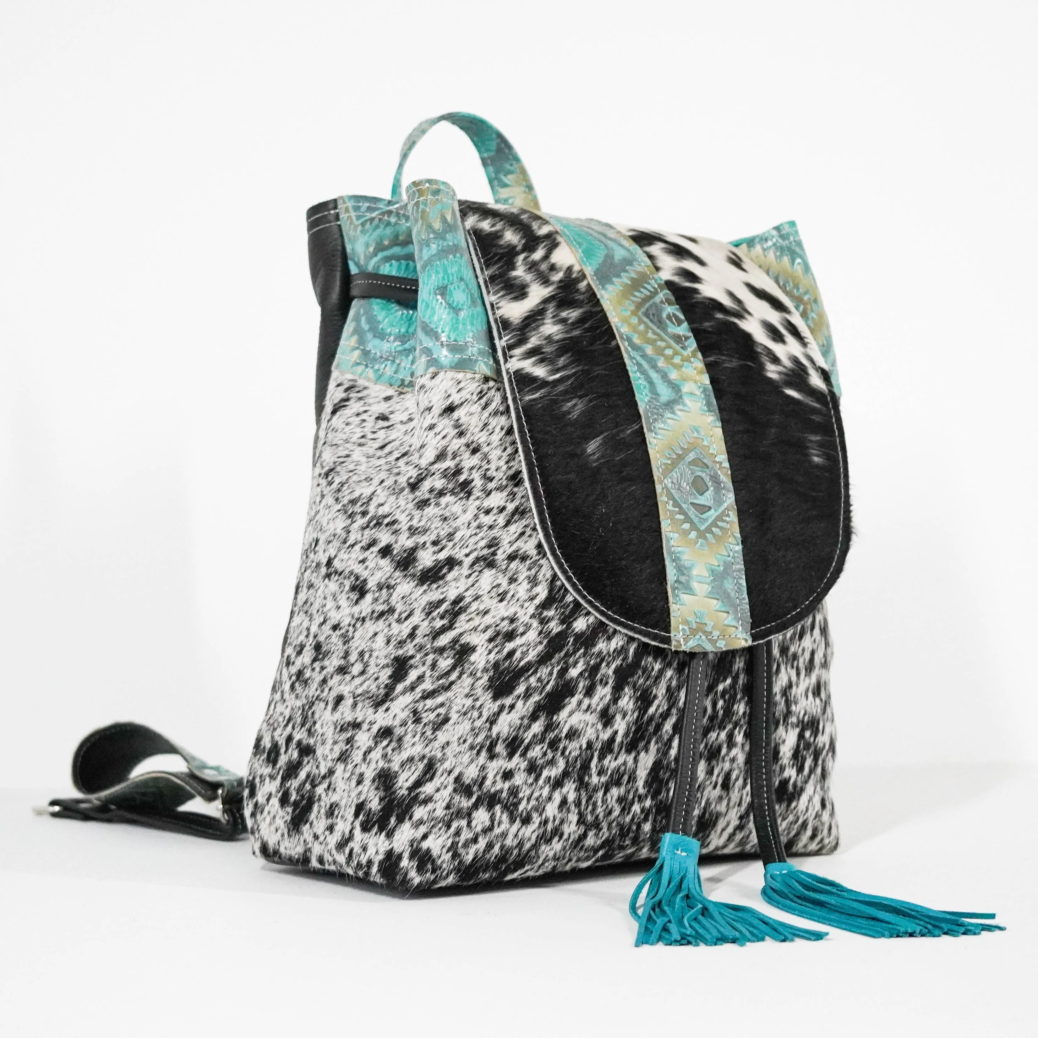 Kelsea Backpack - Black & White w/ Canyon Aztec