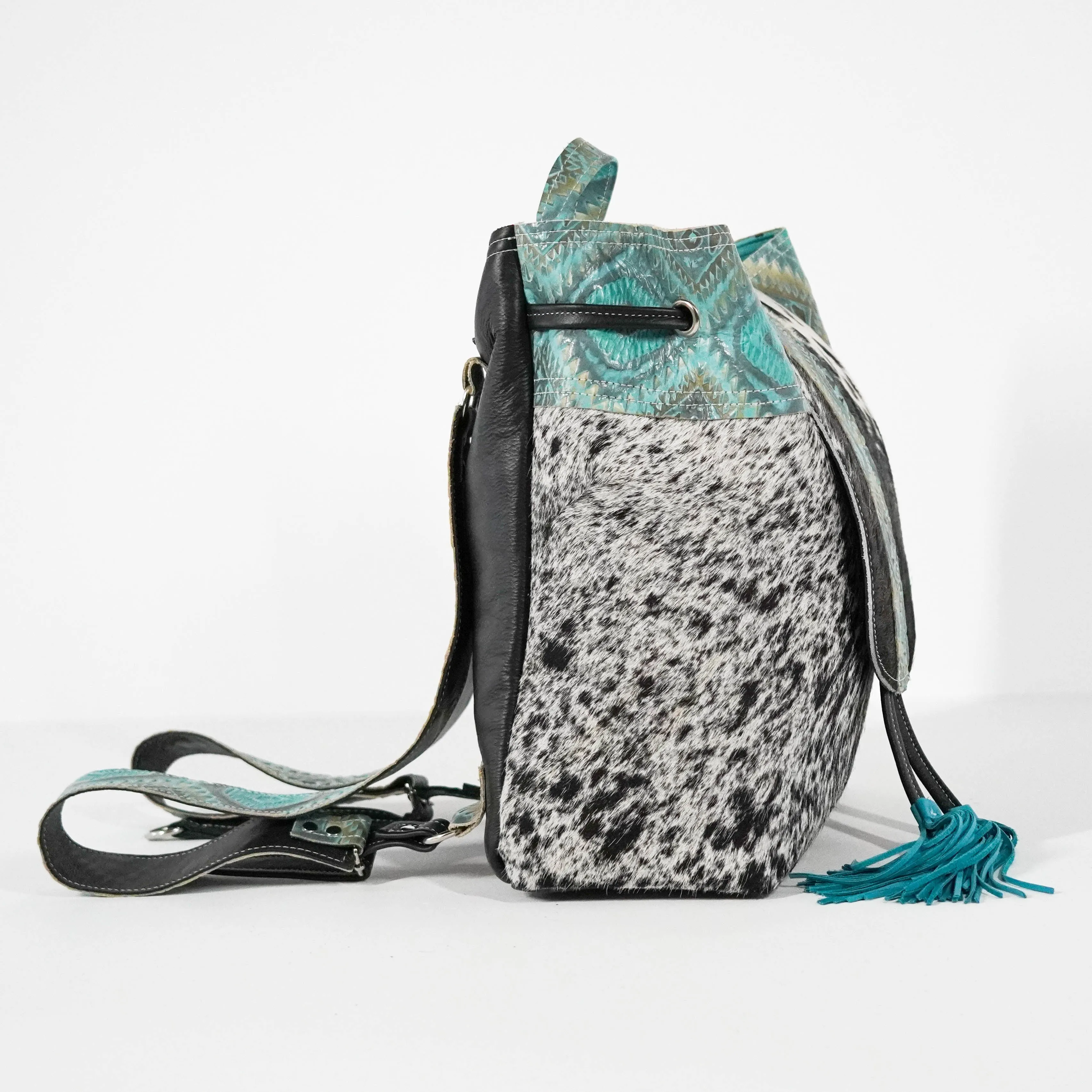 Kelsea Backpack - Black & White w/ Canyon Aztec