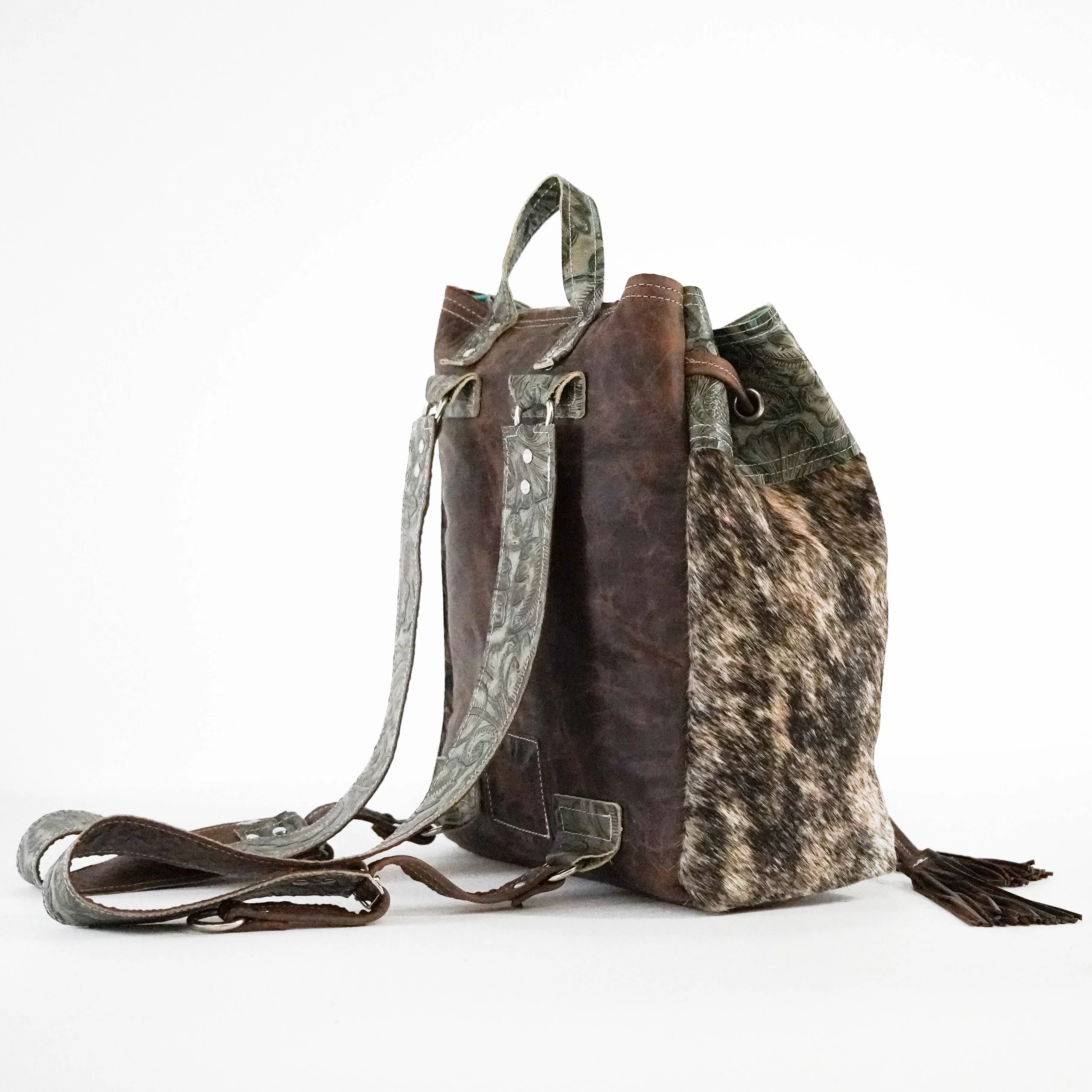 Kelsea Backpack - Brindle w/ Turquoise Autumn