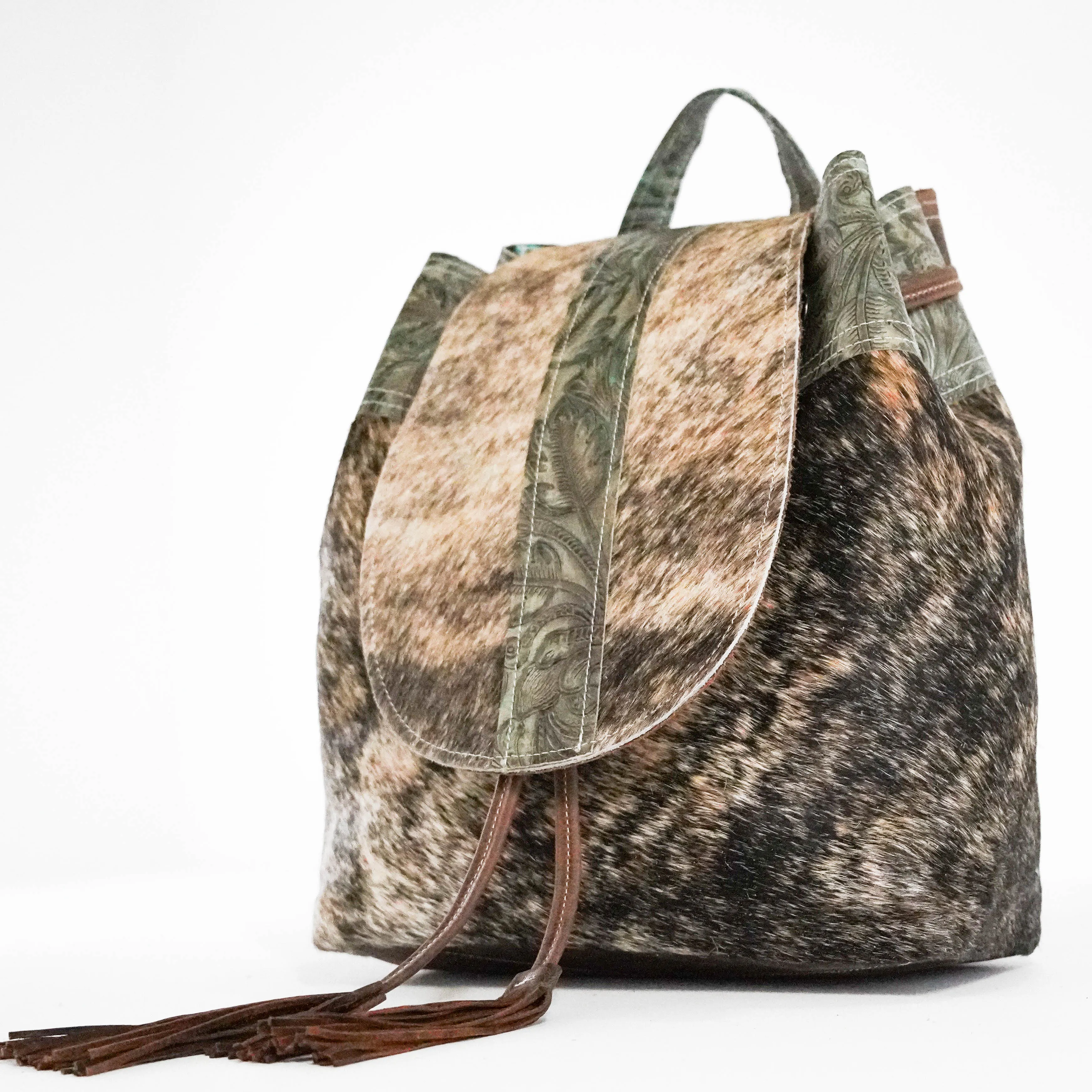 Kelsea Backpack - Brindle w/ Turquoise Autumn