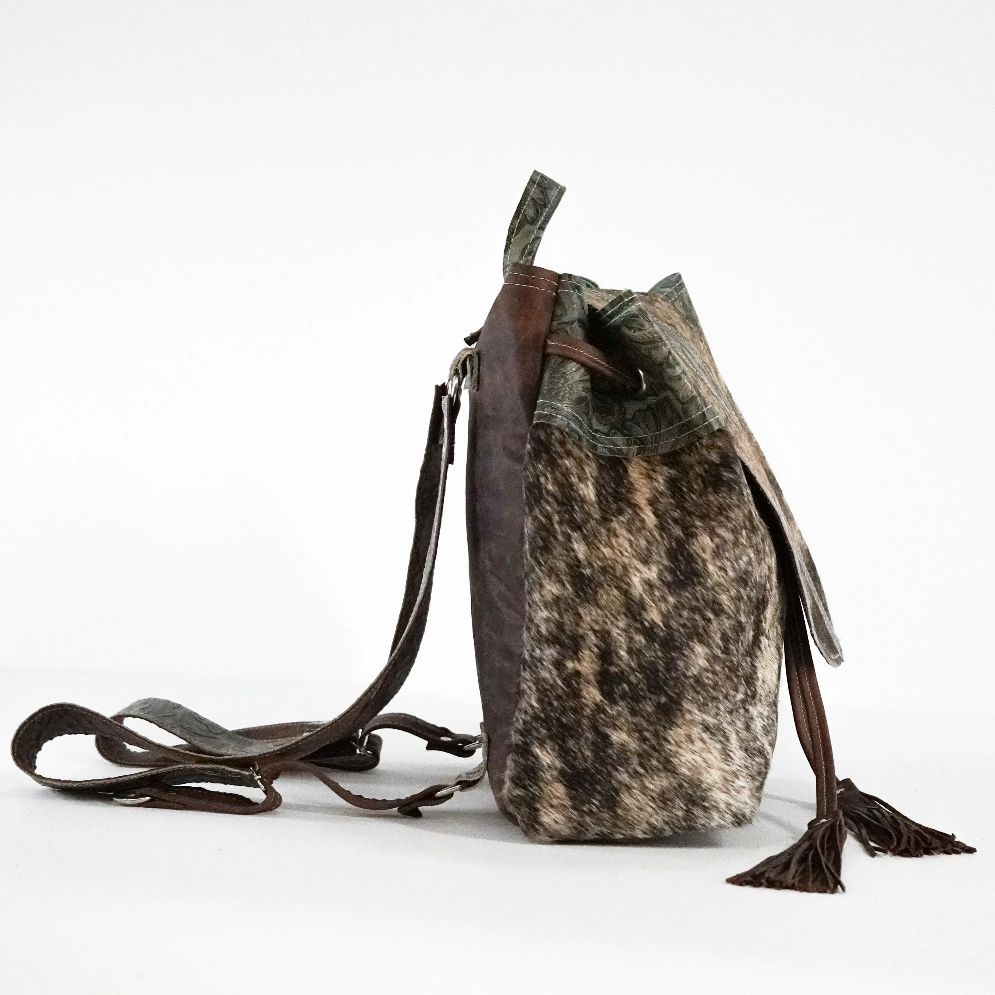 Kelsea Backpack - Brindle w/ Turquoise Autumn