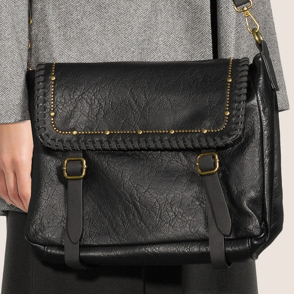 Kelsea Messenger Crossbody - Black