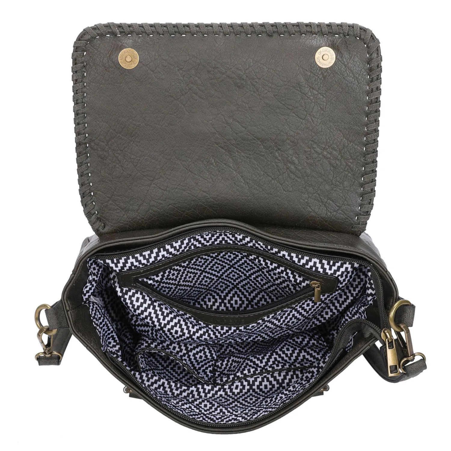 Kelsea Messenger Crossbody - Black