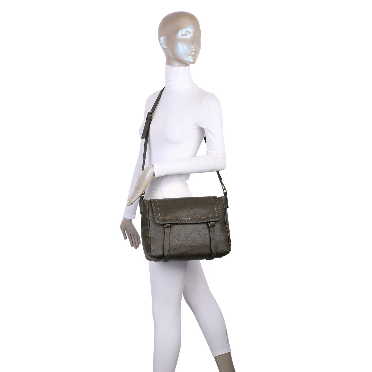 Kelsea Messenger Crossbody - Black