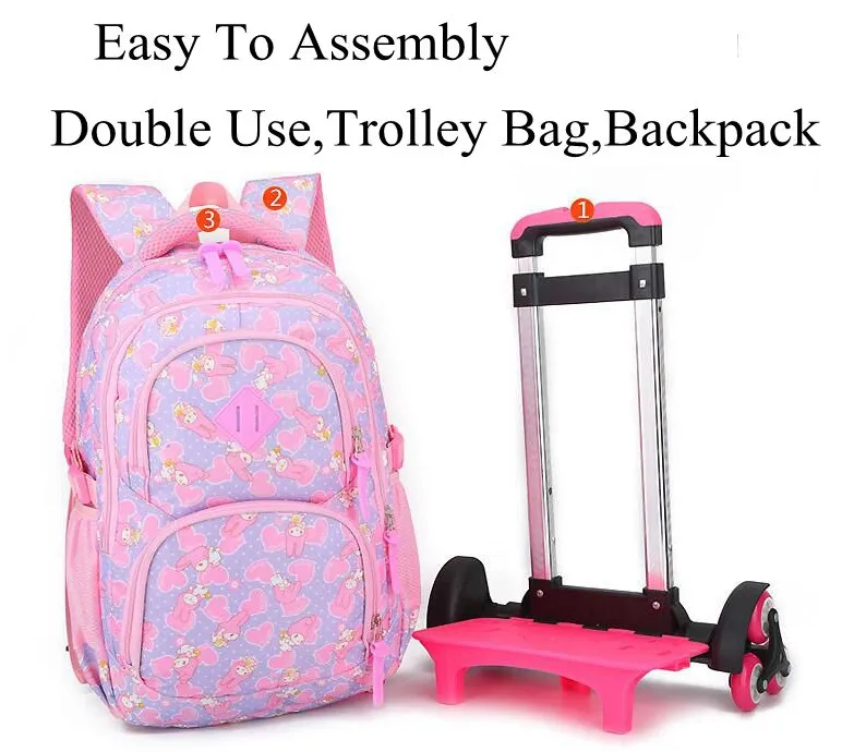 Kids Rolling Trolley Backpack