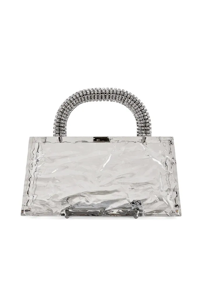 L'Afshar Eva Crushed Ice Clutch