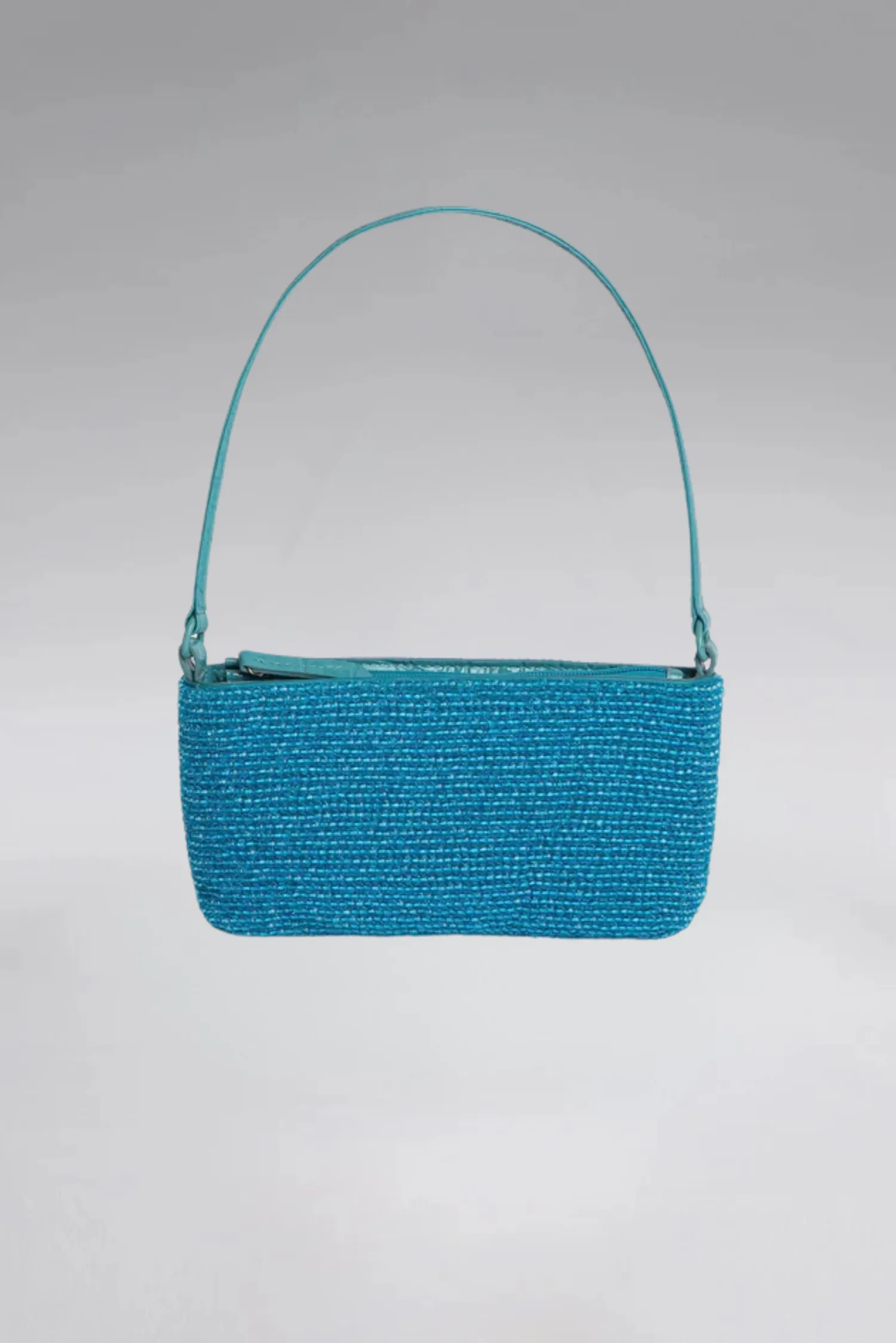 Large Crystal Patent Slim Shoulder Bag