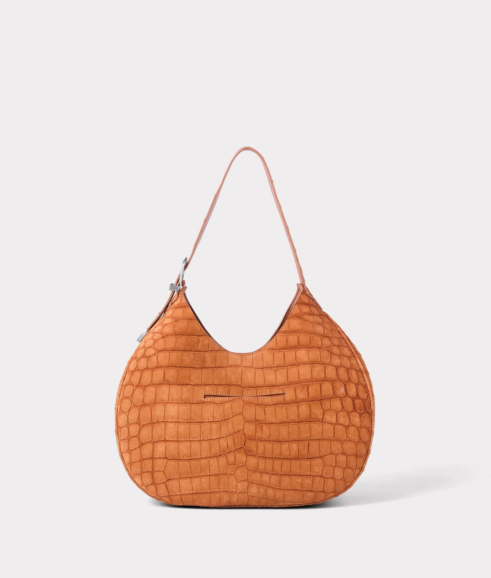 Large Heidi Exotic Hobo Bag :: Cognac