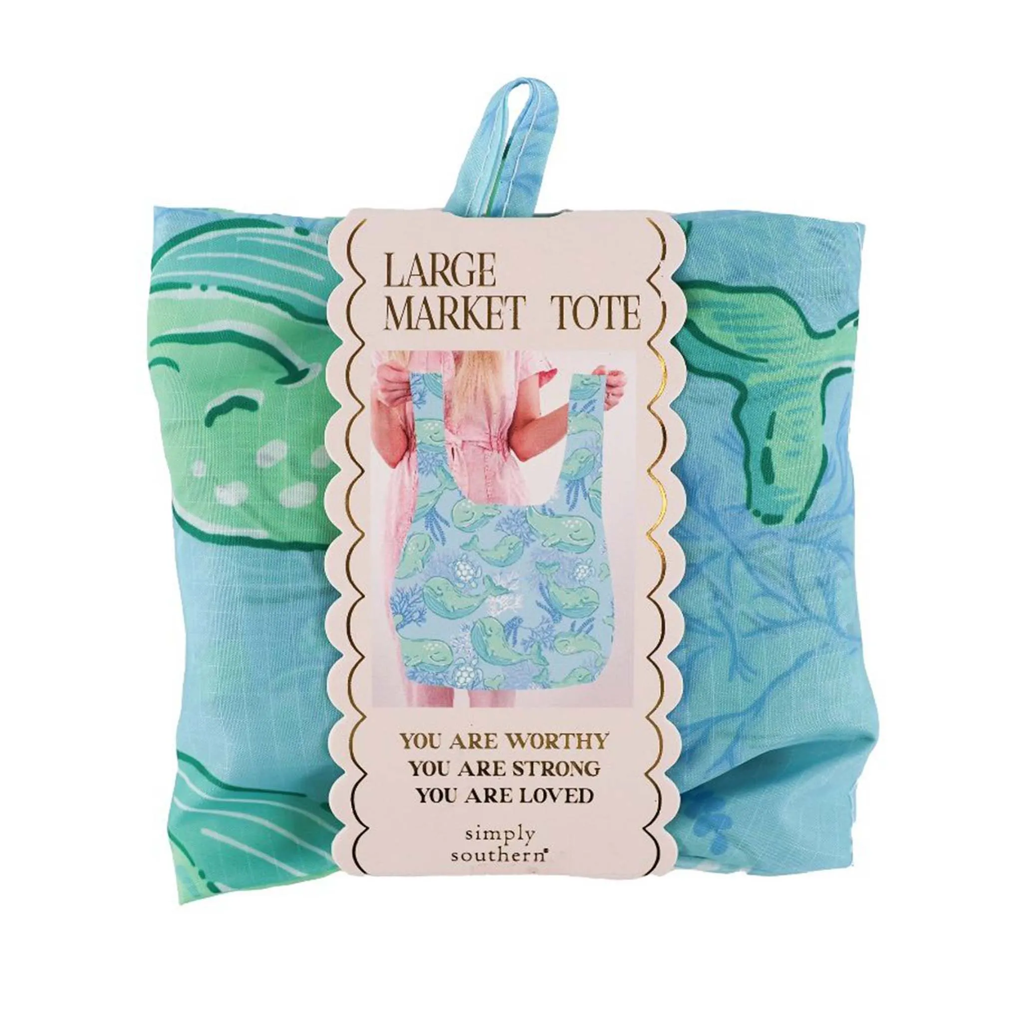 Large Simply Market Tote In Whale