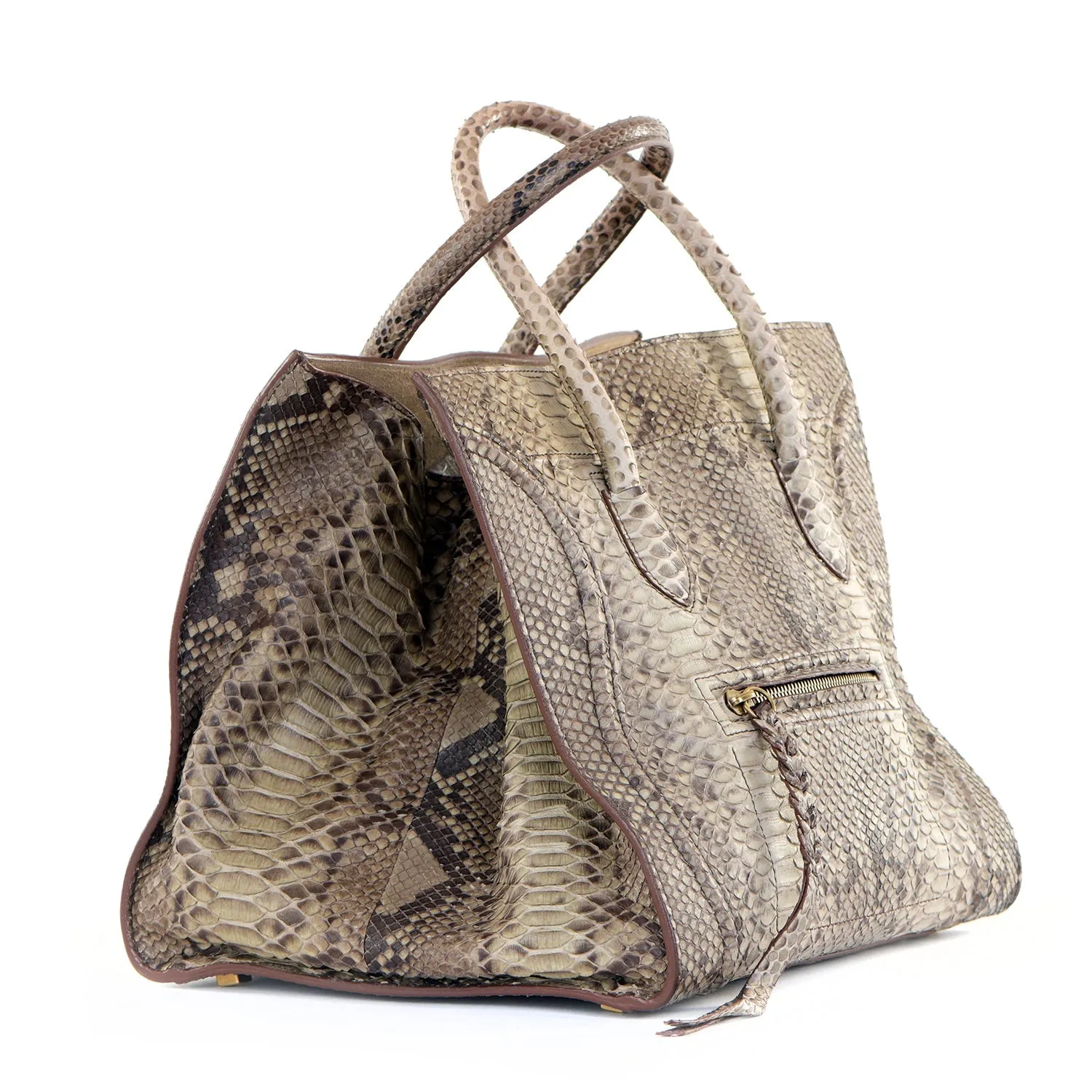 Large Snakeskin Phantom Tote
