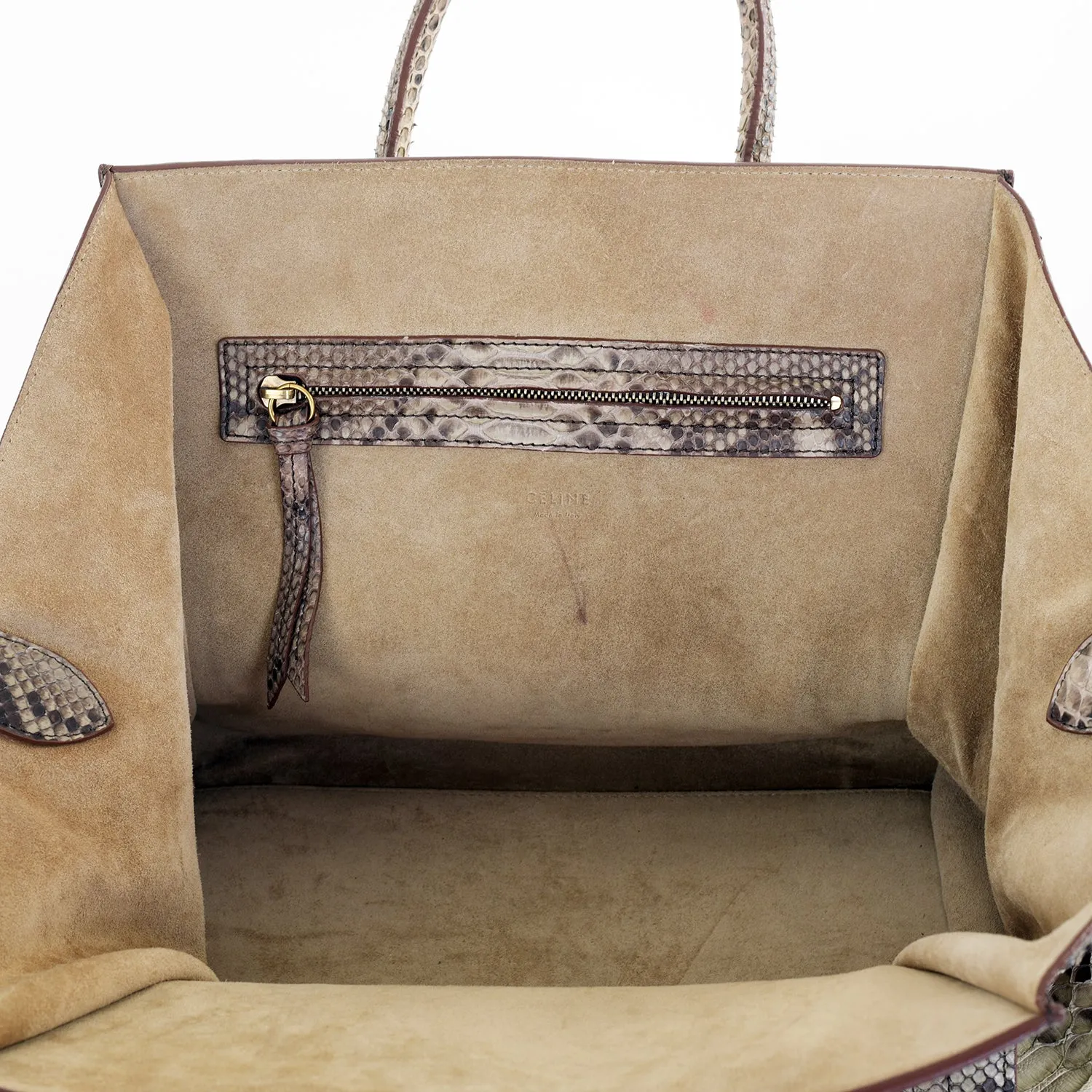 Large Snakeskin Phantom Tote