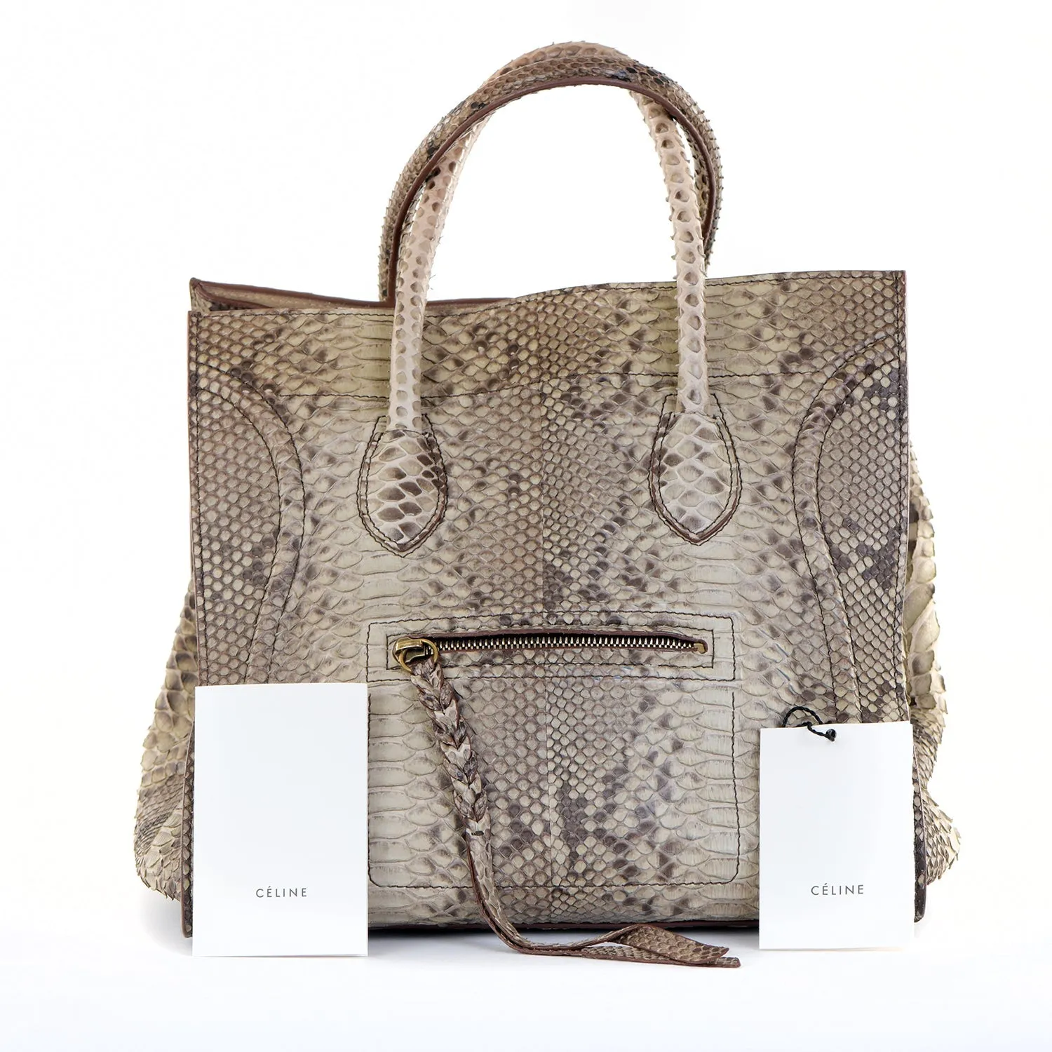 Large Snakeskin Phantom Tote