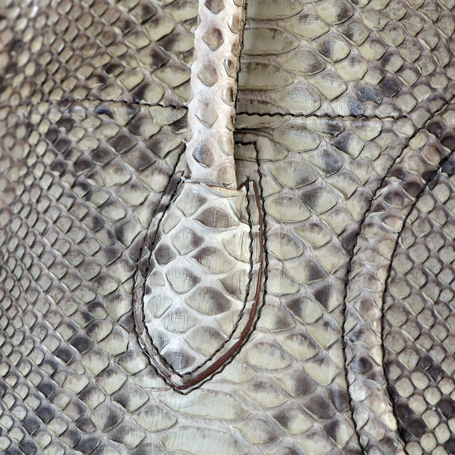 Large Snakeskin Phantom Tote