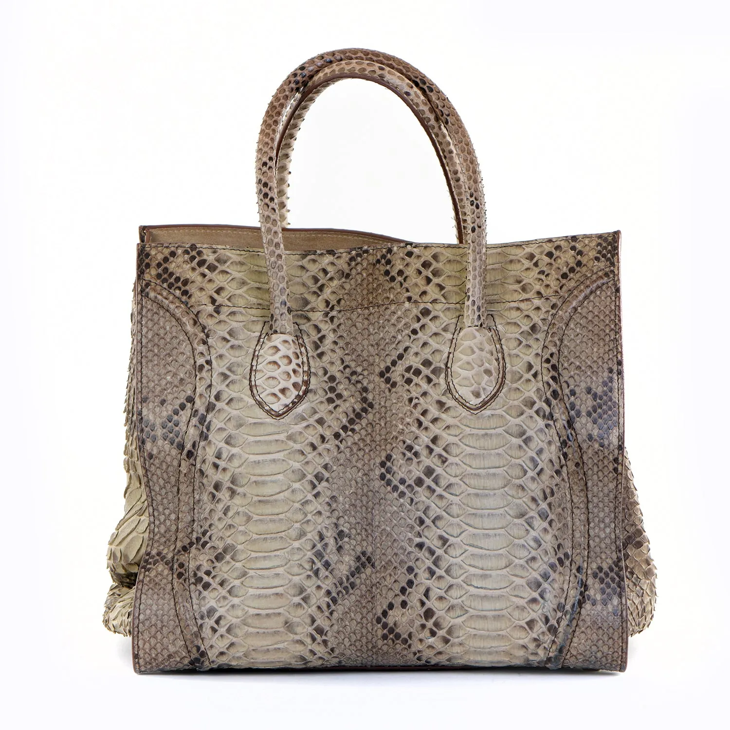 Large Snakeskin Phantom Tote